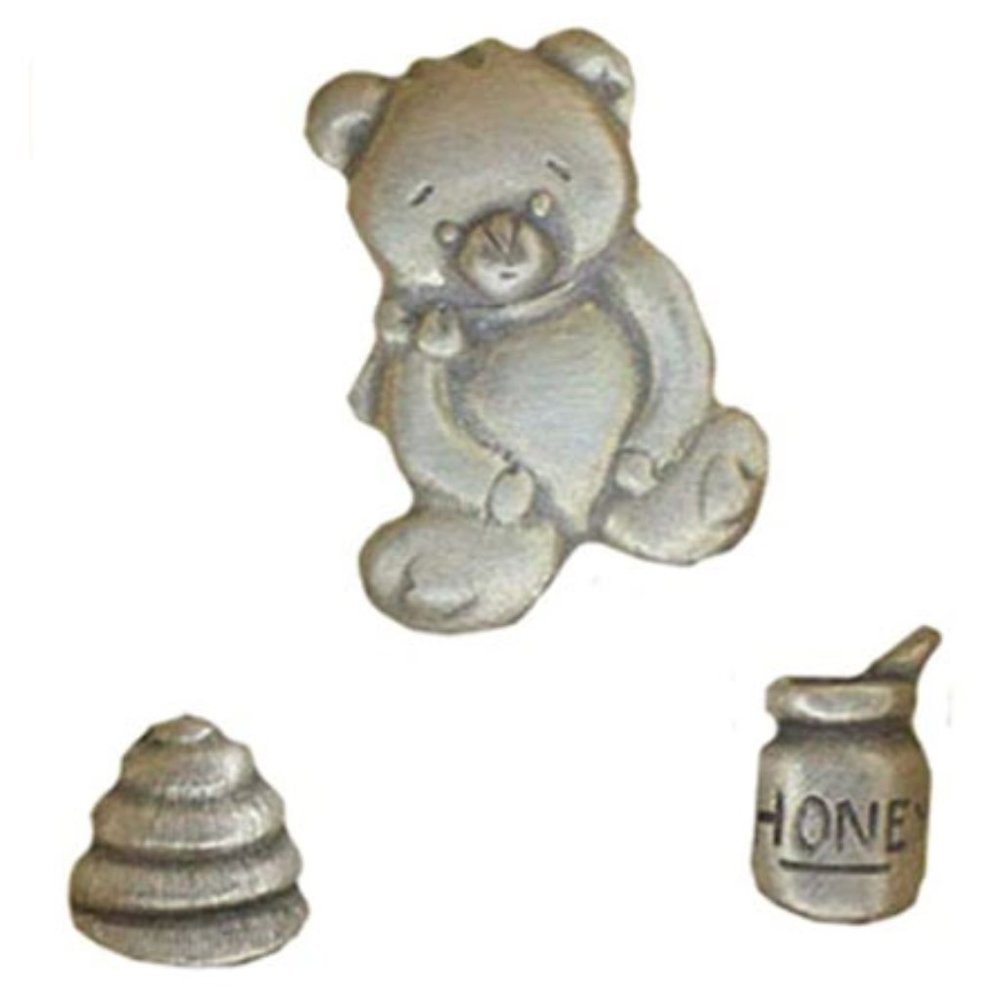 Lindsay Claire Designs Pewter Bear Pin & Earrings